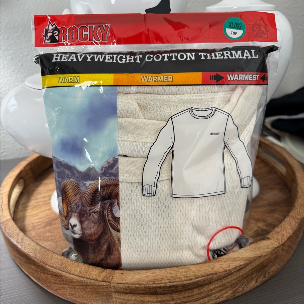 Rocky‎ Men’s Beige Cotton Blend Thermal Top XL
